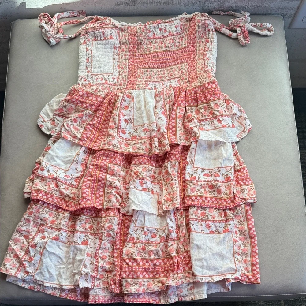 💸CLEARANCE 4/$15💸 American Eagle Outfitters Pink and White Patchwork Dress - Picture 4 of 6